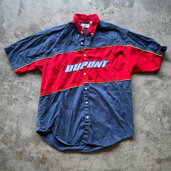 Vintage Dupont Racing Shirt Winners Circle Nascar Short Sleeve Mens Large L - Picture 1 of 2